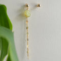 "The Eccentric" Gemstone Earring | 14kt Gold Filled Jade Earring