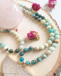 "Reflection" Gemstone Necklace | Long-Beaded Necklace