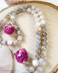 "Call it Love" Gemstone Necklace | 14kt Gold Long-Beaded Necklace