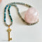 "Key of Self" Gemstone Necklace | Long-Beaded Necklace