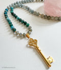 "Key of Self" Gemstone Necklace | Long-Beaded Necklace