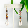 gold indian agate earrings